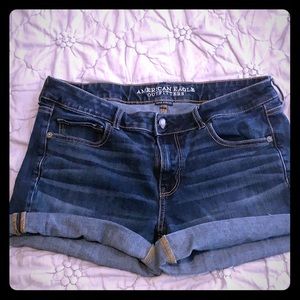 Midi jean shorts